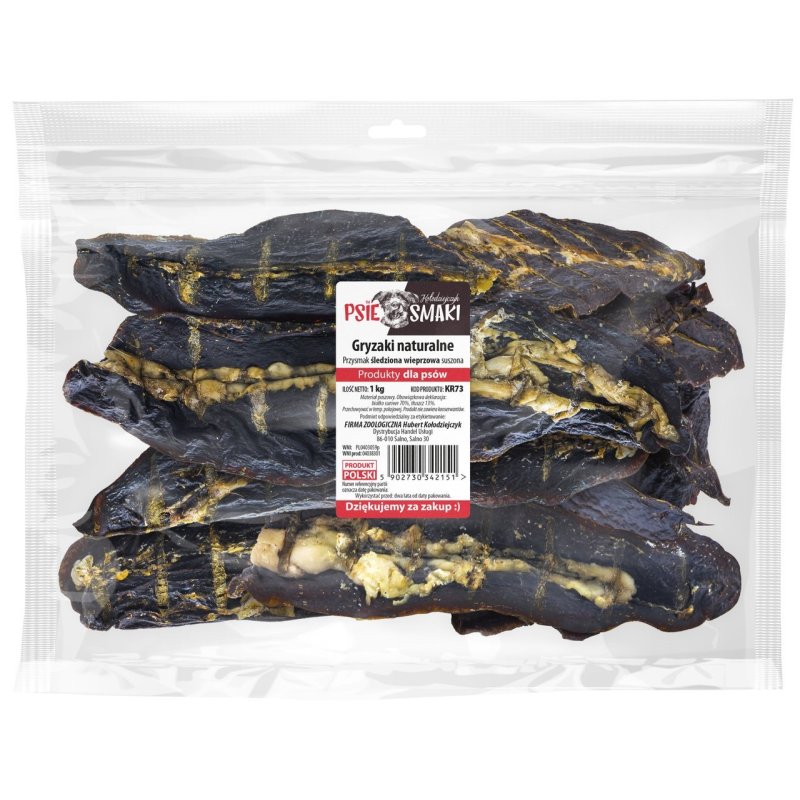 Przysmak Śledziona Wieprzowa suszona 1KG