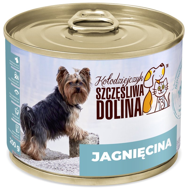 Szczęśliwa Dolina Jagnięcina 100% 200g karma mokra