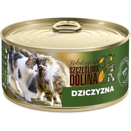 Szczęśliwa Dolina Dziczyzna i wołowina 99% 300g mokra karma dla kota