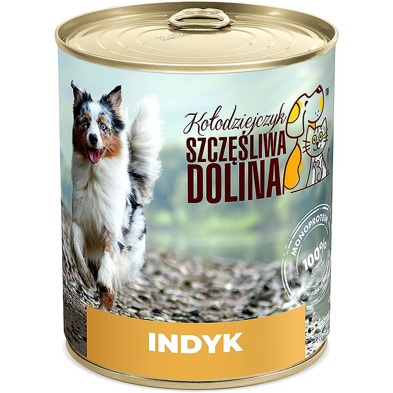 Szczęśliwa Dolina Indyk 100% 850g karma mokra