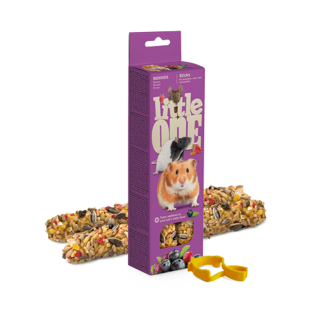 Kolby dla chomików, szczurów, myszy i myszoskoczków z jagodami 2x60g