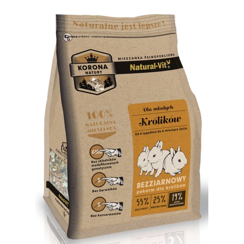 Korona Natury Królik Junior 750g karma pełnoporcjowa