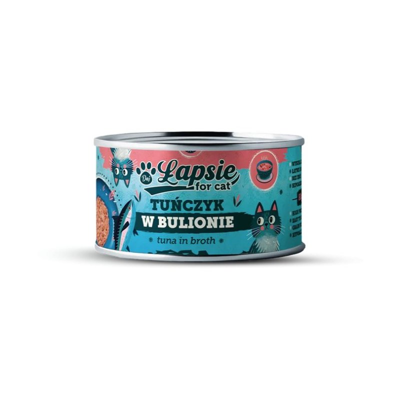Łapsie Filet z tuńczyka w bulionie 80g