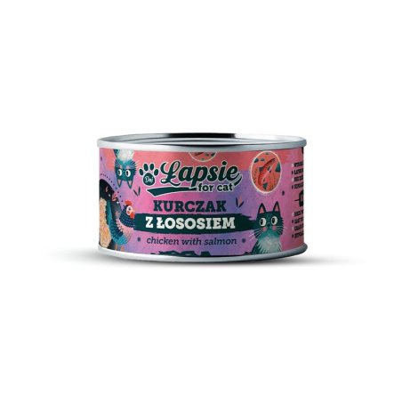 Łapsie Filet z kurczaka w bulionie z łososiem 80g