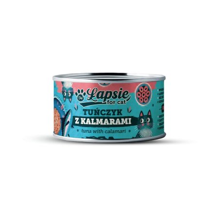 Łapsie Filet z tuńczyka w bulionie z kalmarami 80g
