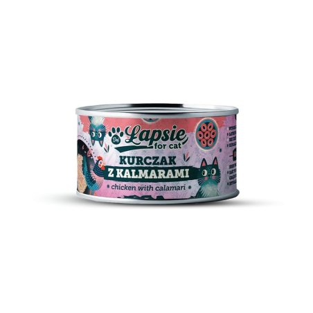 Łapsie Filet z kurczaka w bulionie z kalmarami 80g