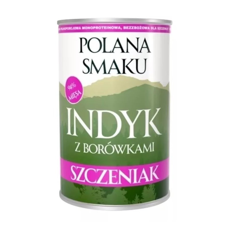 Polana Smaku - SZCZENIAK Indyk z borówkami 400g