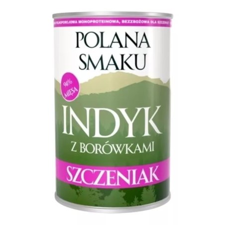 Polana Smaku - SZCZENIAK Indyk z borówkami 400g