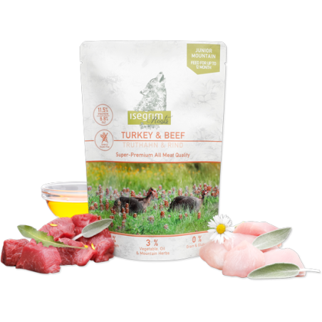 Isegrim Indyk z wołowiną Junior 410g