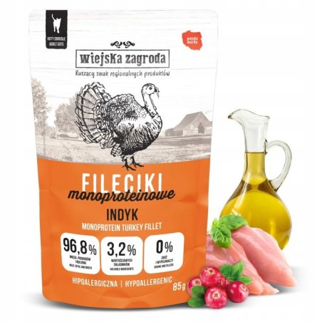 Wiejska Zagroda Fileciki Monoproteinowe Indyk 85g