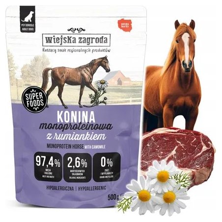 Wiejska Zagroda Monoproteinowa Konina 500 g