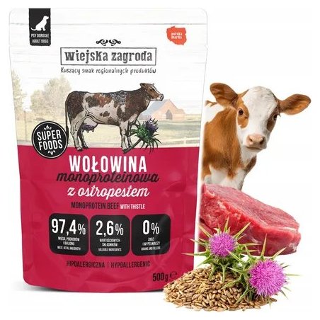 Wiejska Zagroda Monoproteinowa Wołowina 500 g