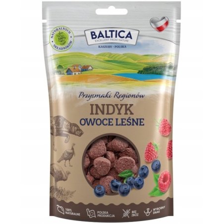 Baltica Przysmaki Regionów Indyk, owoce leśne 100g