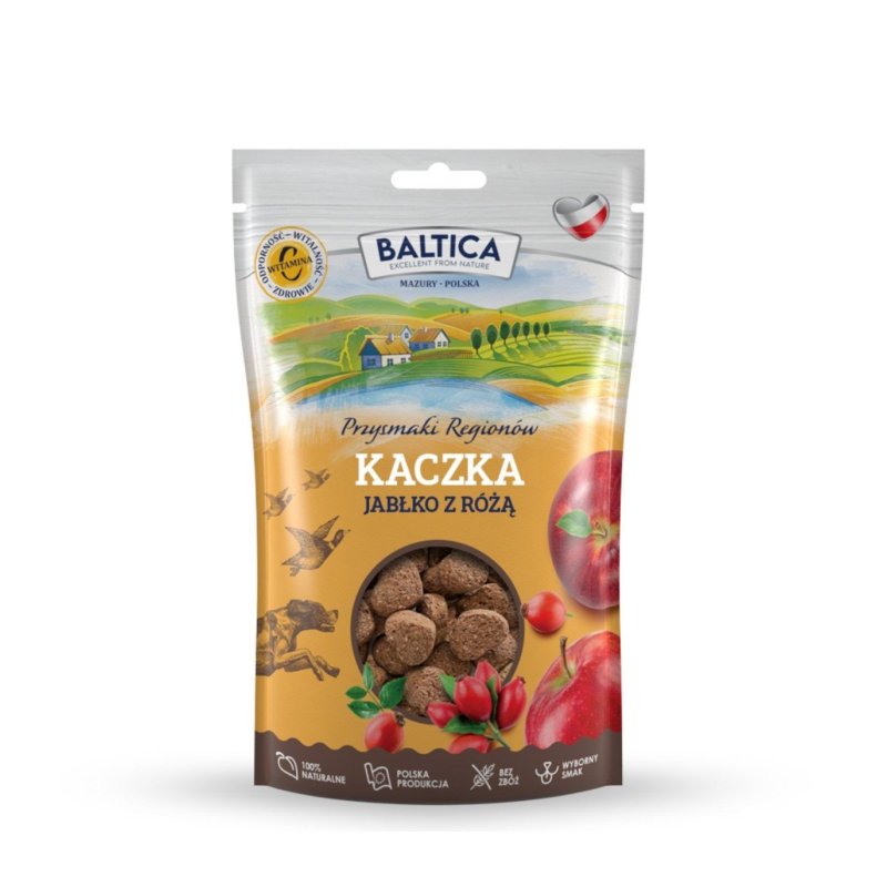 Baltica Przysmaki Regionów Kaczka, jabłko z różą 100g