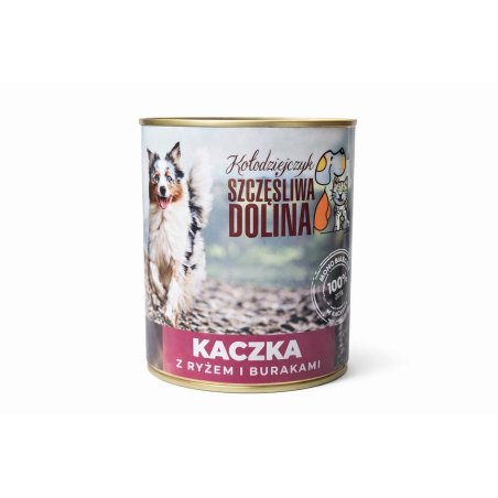 Szczęśliwa Dolina Kaczka z Ryżem i Burakami 87% 850g