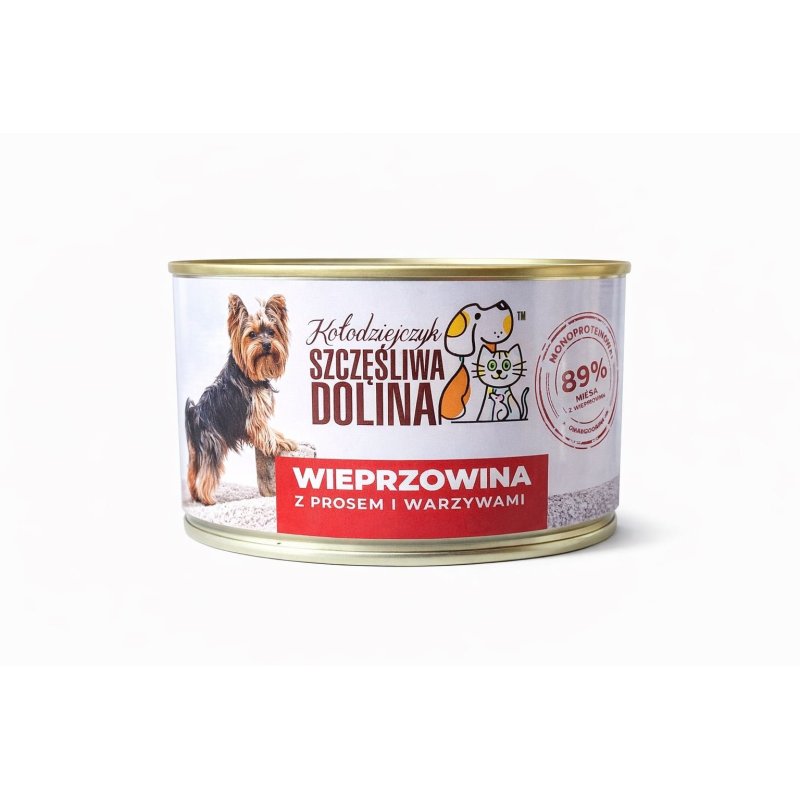 Szczęśliwa Dolina Wieprzowina z prosem i warzywami 89,5% 410g