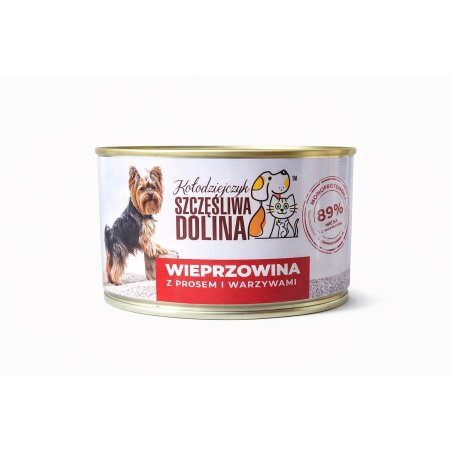 Szczęśliwa Dolina Wieprzowina z prosem i warzywami 89,5% 410g