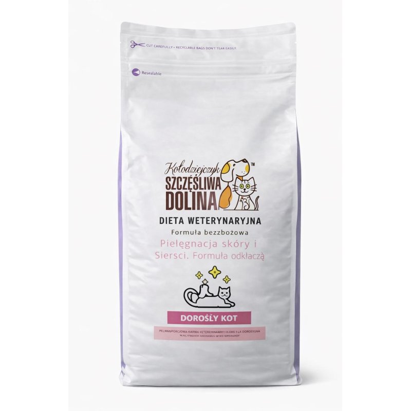 Szczęśliwa Dolina Pielęgnacja skóry i sierści, Formuła Odkłaczająca 5kg Kot dorosły
