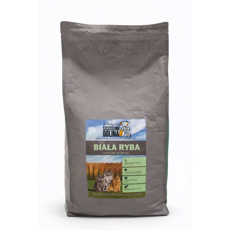 Szczęśliwa Dolina Connoisseur kot dorosły Biała Ryba z kawiorem ze śledzia 5kg