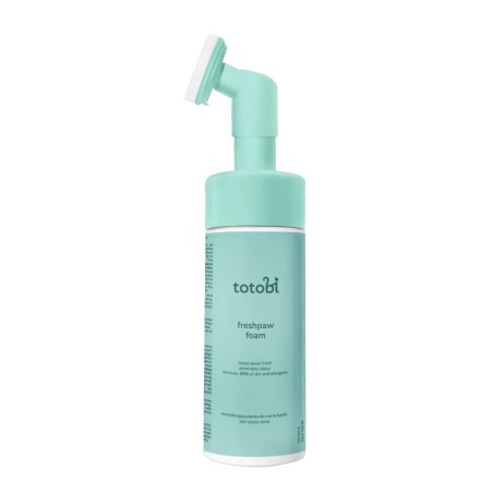 Totobi Freshpaw Foam - neutralizująca pianka do mycia łapek, bez użycia wody z silikonową szczoteczką dla psa i kota, 200 ml