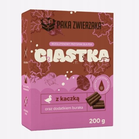 Ciastka dla psa PAKA ZWIERZAKA Kaczka z burakiem 200g