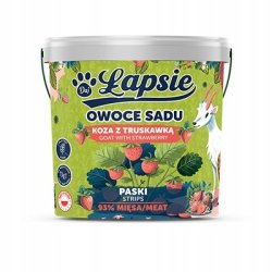 Przysmak dla psa 400g Koza Truskawka Paski Naturalne Daj Łapsie