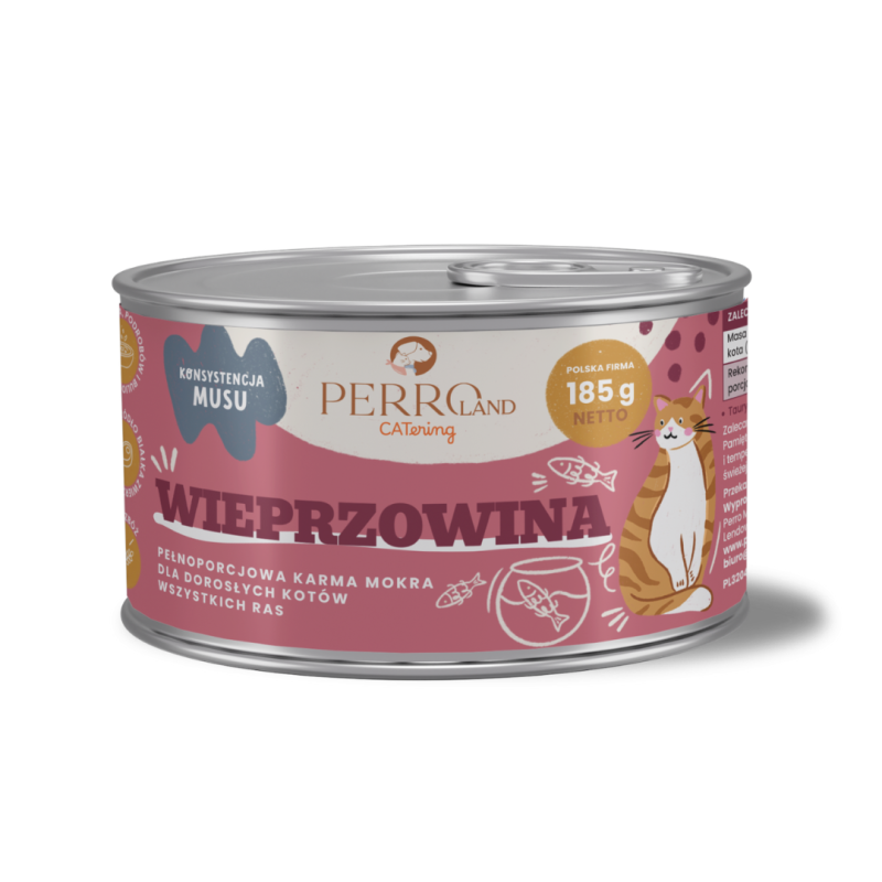 PERROland CATering Wieprzowina – karma mokra dla kotów 185g