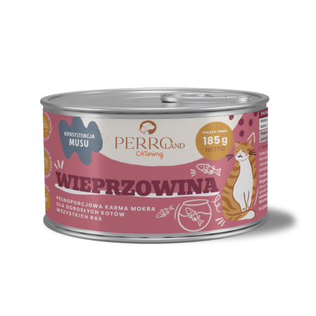 PERROland CATering Wieprzowina – karma mokra dla kotów 185g