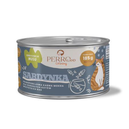 PERROland CATering  Sardynka – karma mokra dla kotów 185g