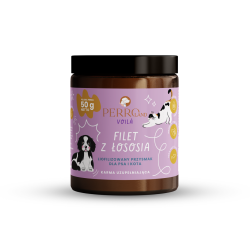 Perro Filet z łososia liofilizowany przysmak dla psa i kota 50g