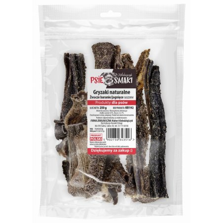 Żwacze Baranie suszone 250g | 5-10cm