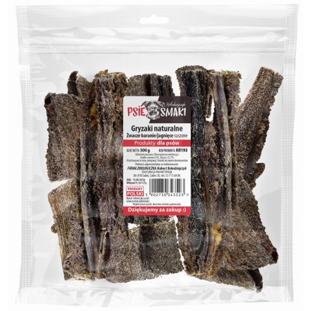 Żwacze Baranie suszone 500g | 5-10cm