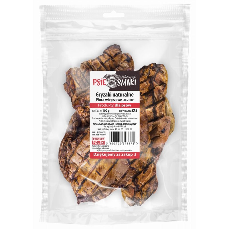 Płuca Wieprzowe Suszone 100g