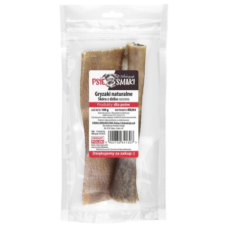 Skóra z Dzika suszona 15cm 100g