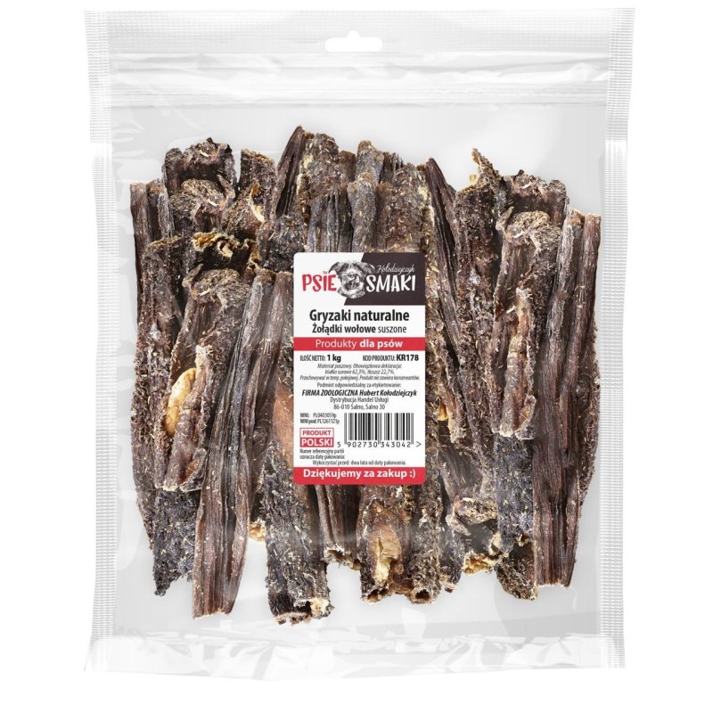 Żwacze Wołowe suszone 1KG