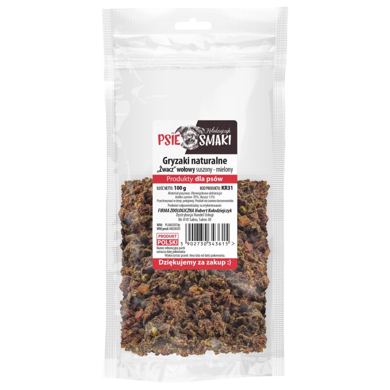 "Żwacz" Wołowy suszony - mielony 100g