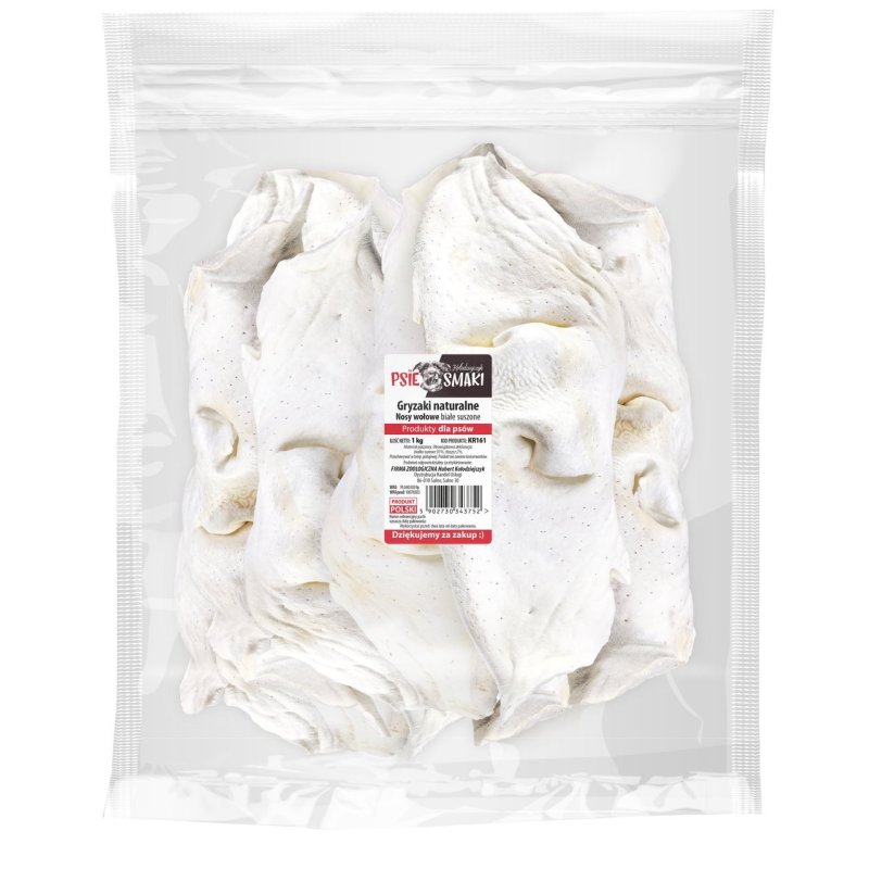Nosy Wołowe Białe suszone 1KG