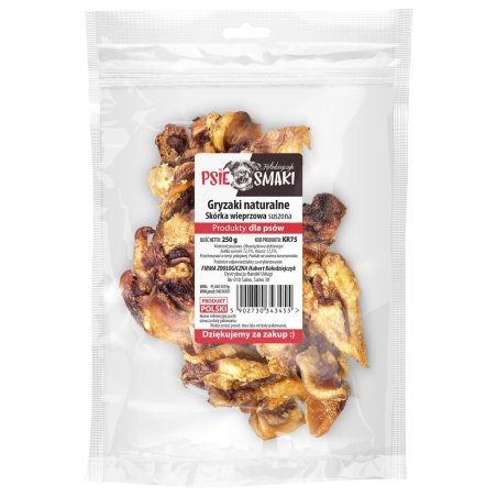 Skórka Wieprzowa suszona Skrawki 250g