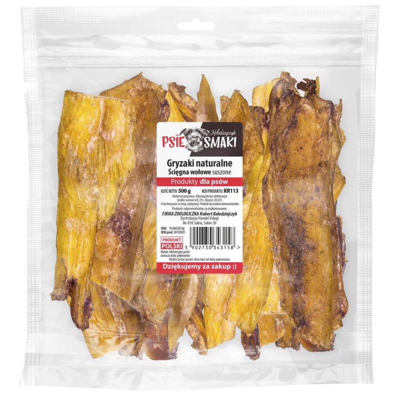 Ścięgna Wołowe suszone 500g